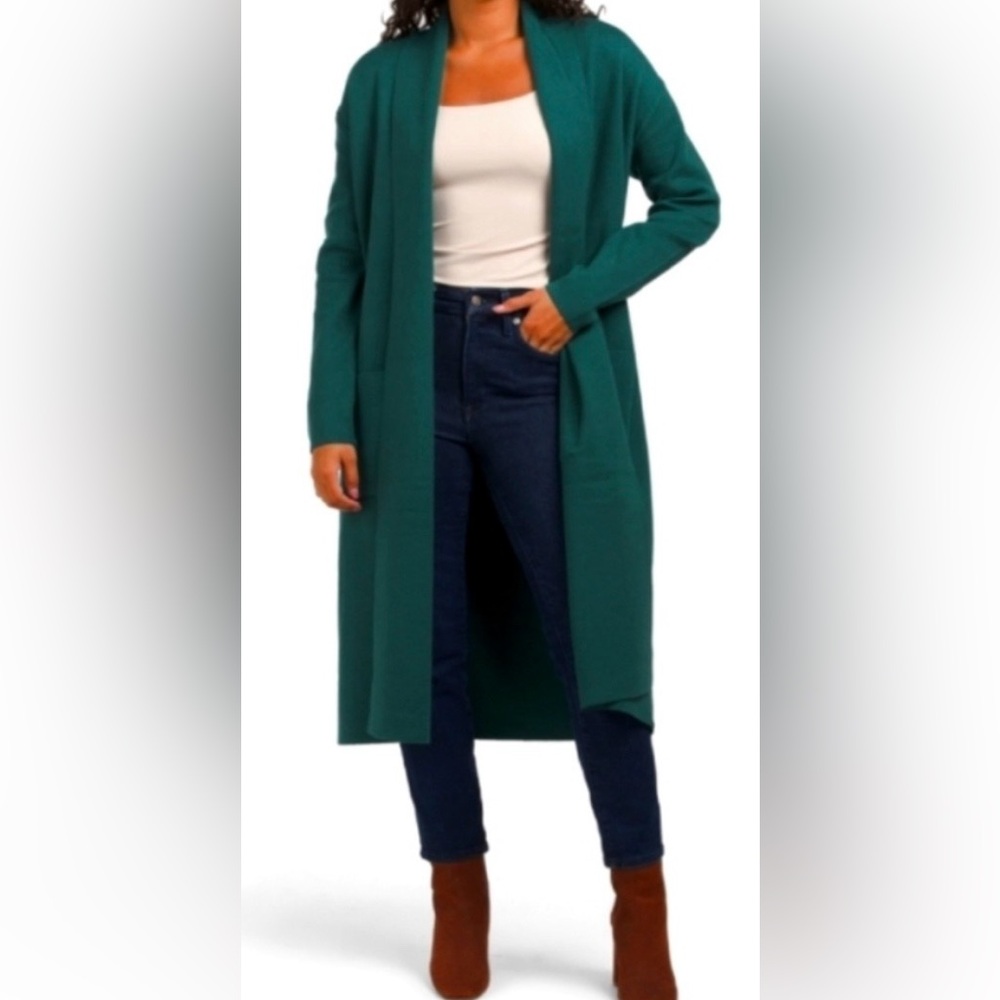 MaxSport Double Knit Shawl Collar
Teal Cardigan, Sz M